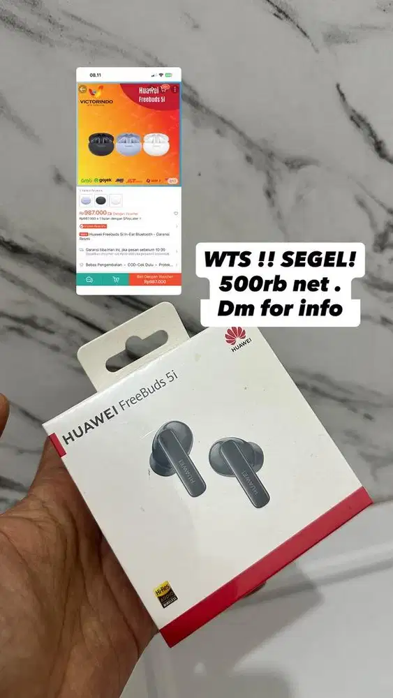 WTS SEGEL ! Huawei freebuds 5i baru