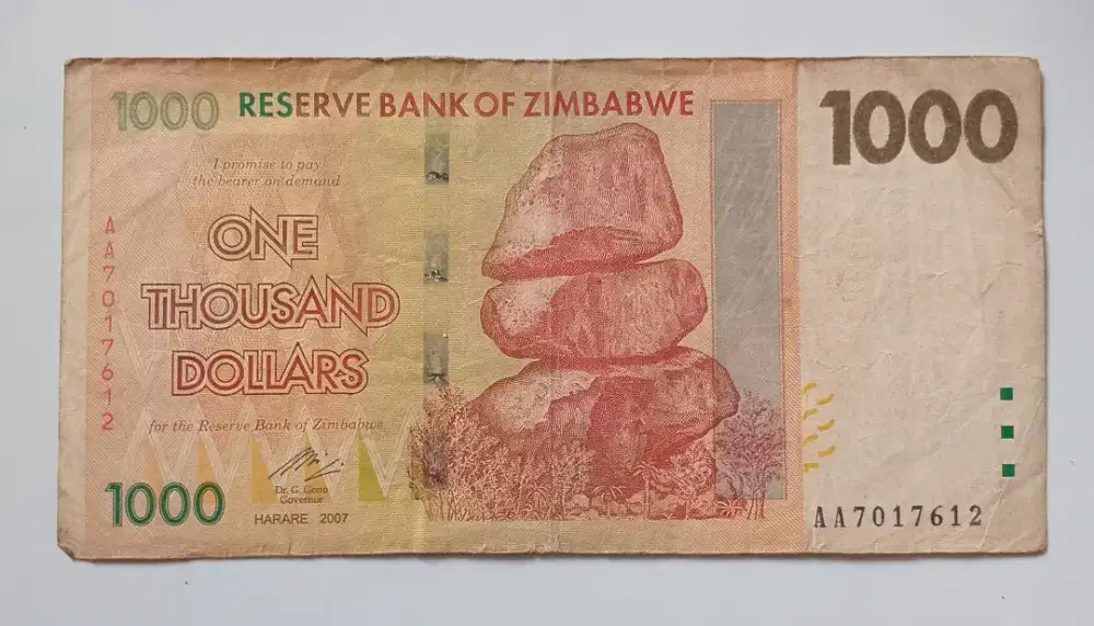 Zimbabwe 1000 Dollars (Uang koleksi)