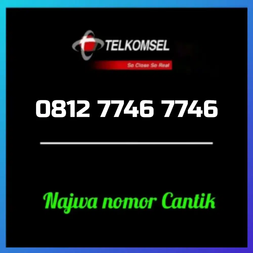 Nomor cantik simpati Telkomsel super