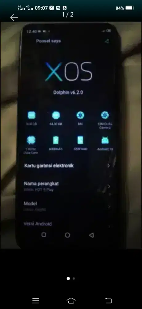 Infinix hot 9 RAM 3 64g