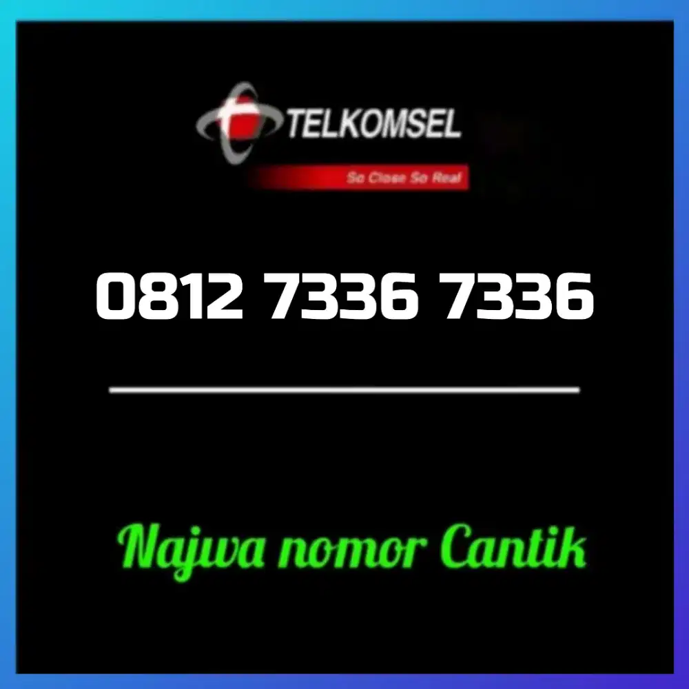 Nomor cantik simpati Telkomsel super