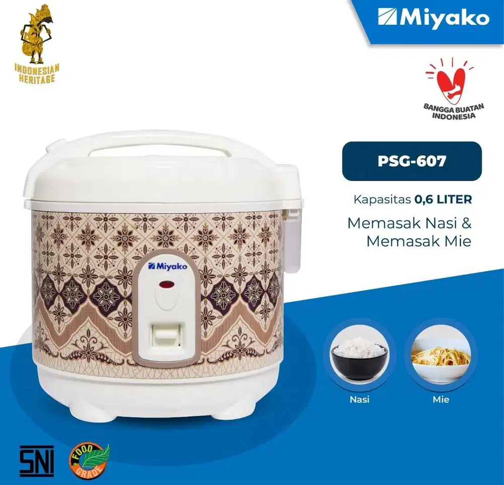 Miyako PSG 607 rice cooker kondisi digunakan dengan baik