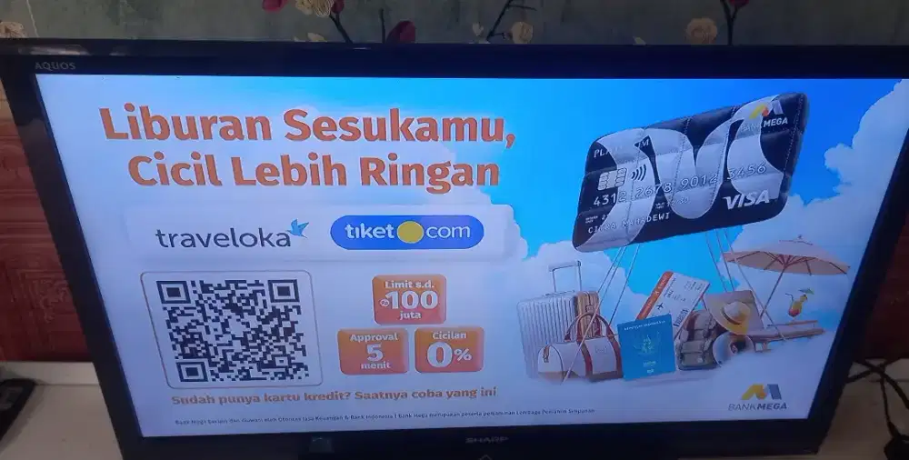 Sharp Aquos LED TV 32 Inch LC-32LE240M Normal Mulus + Kabel HDMI