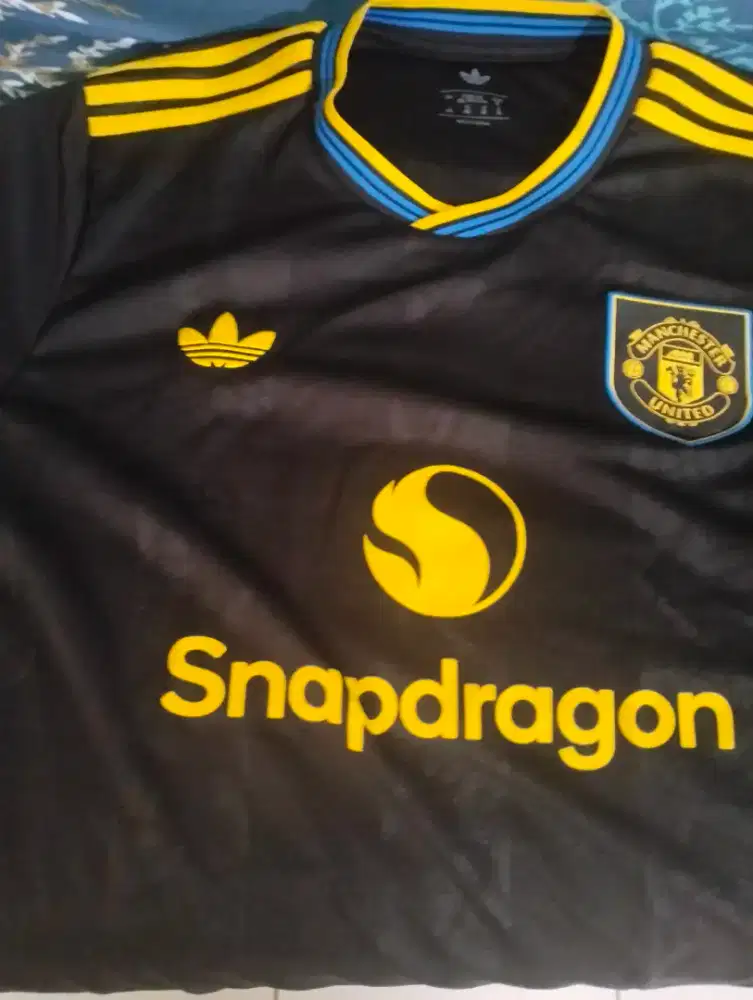 Jersey Ori MU away hitam.Asli Adidas XL, baru 1x pakai