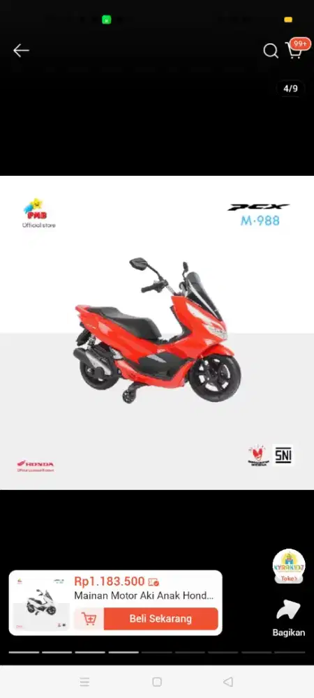 Motor pcx aki anak