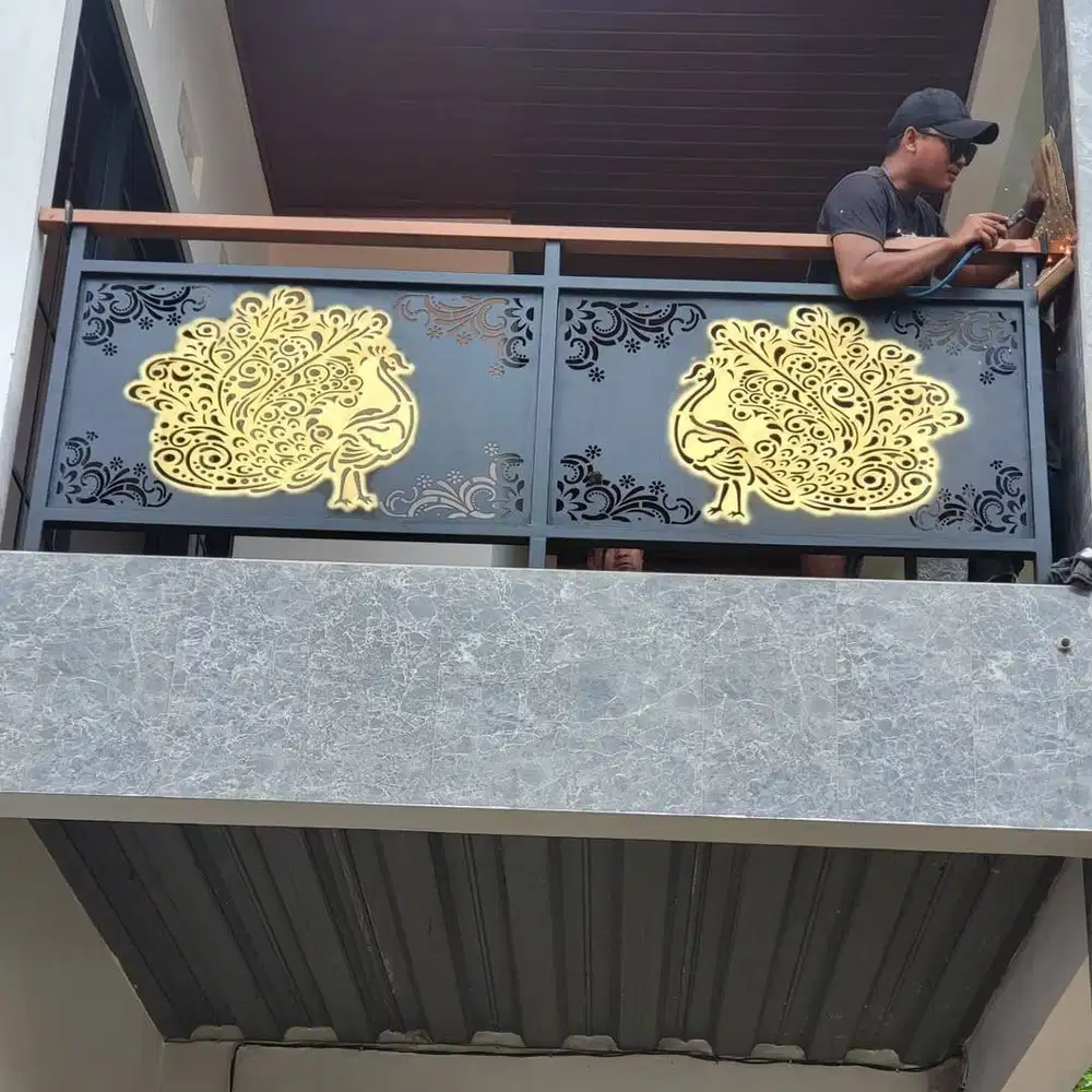 Railling tangga/balkon model laser cutting terbaru