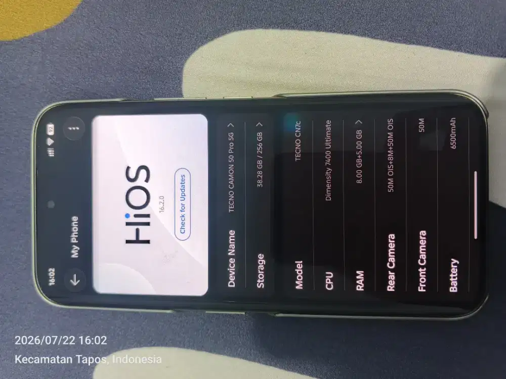 Tecno Camon 50 pro 5G 8/256GB Titanium Silver