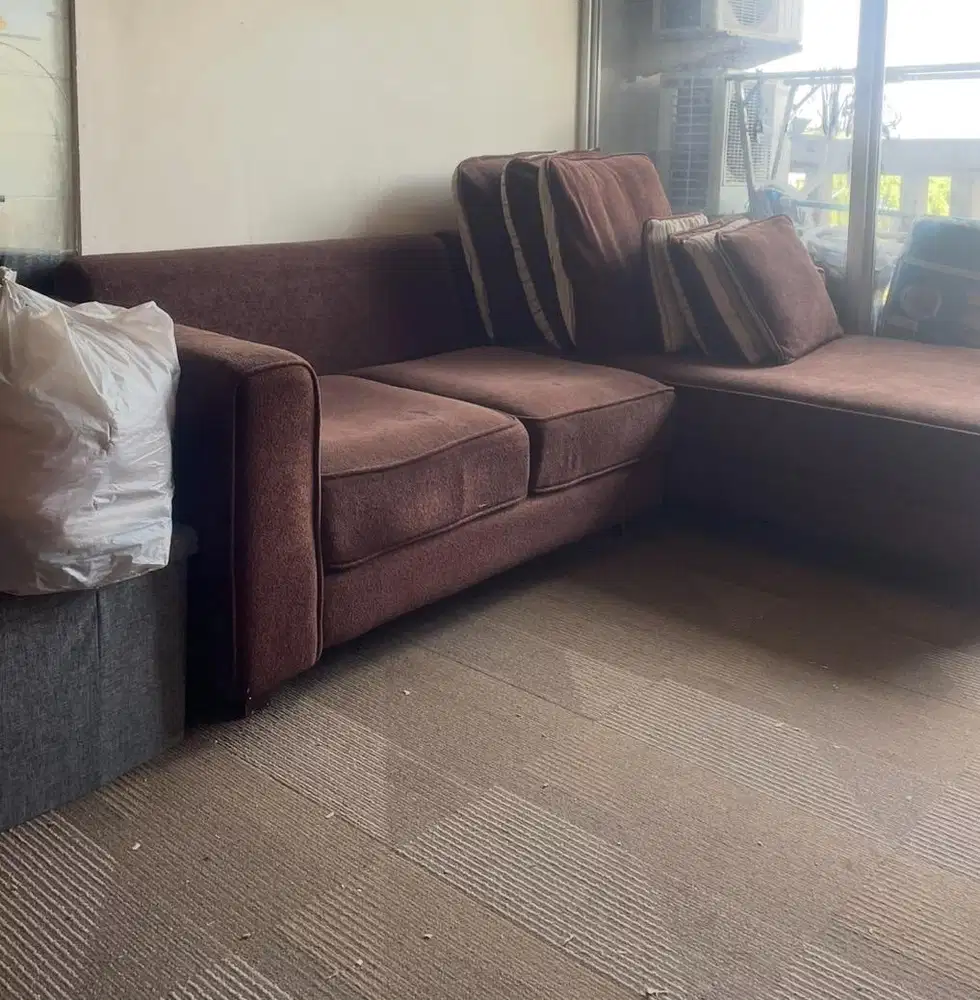 Jual sofa sudut dgn bantal
