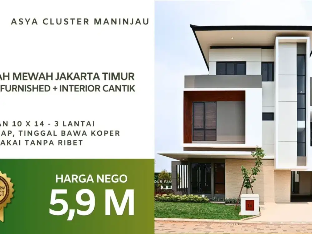 Rumah Full Furnished Mewah Jakarta Timur