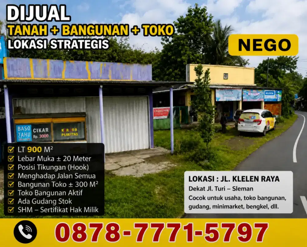 BU CEPAT MURAH HARGA OBRAL KEREN RUMAH DAN TOKO BANGUNAN YOGYA SLEMAN