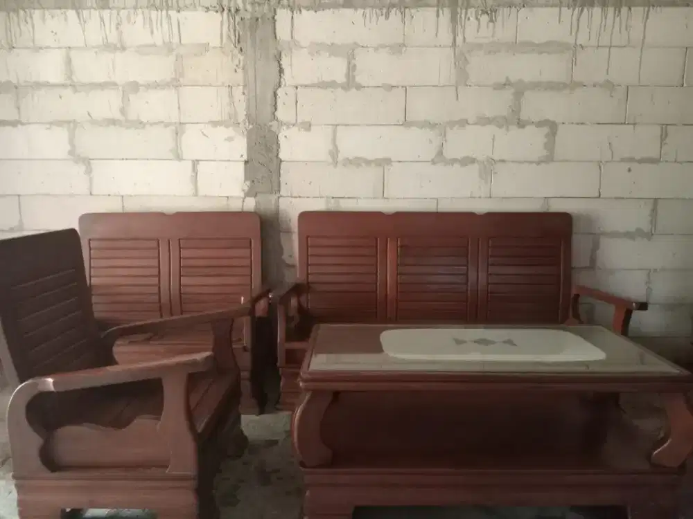 Kursi+meja kayu jati tua asli dari bojonegoro