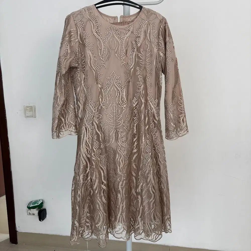 Dress pesta brokat