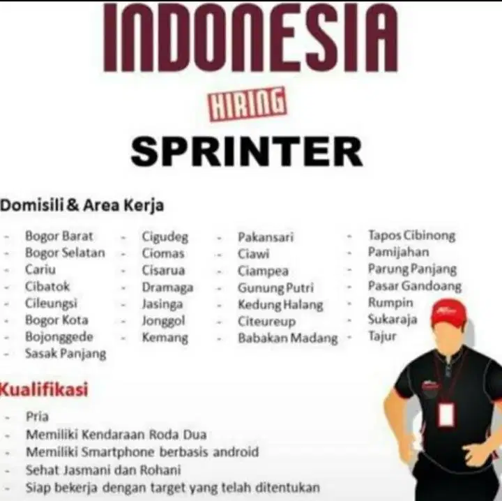 Loker Kurir J&T Area seluruh Bogor