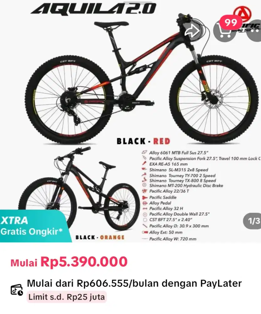 MTB  FULSUS PACIFIC AQUILA 3.5JT