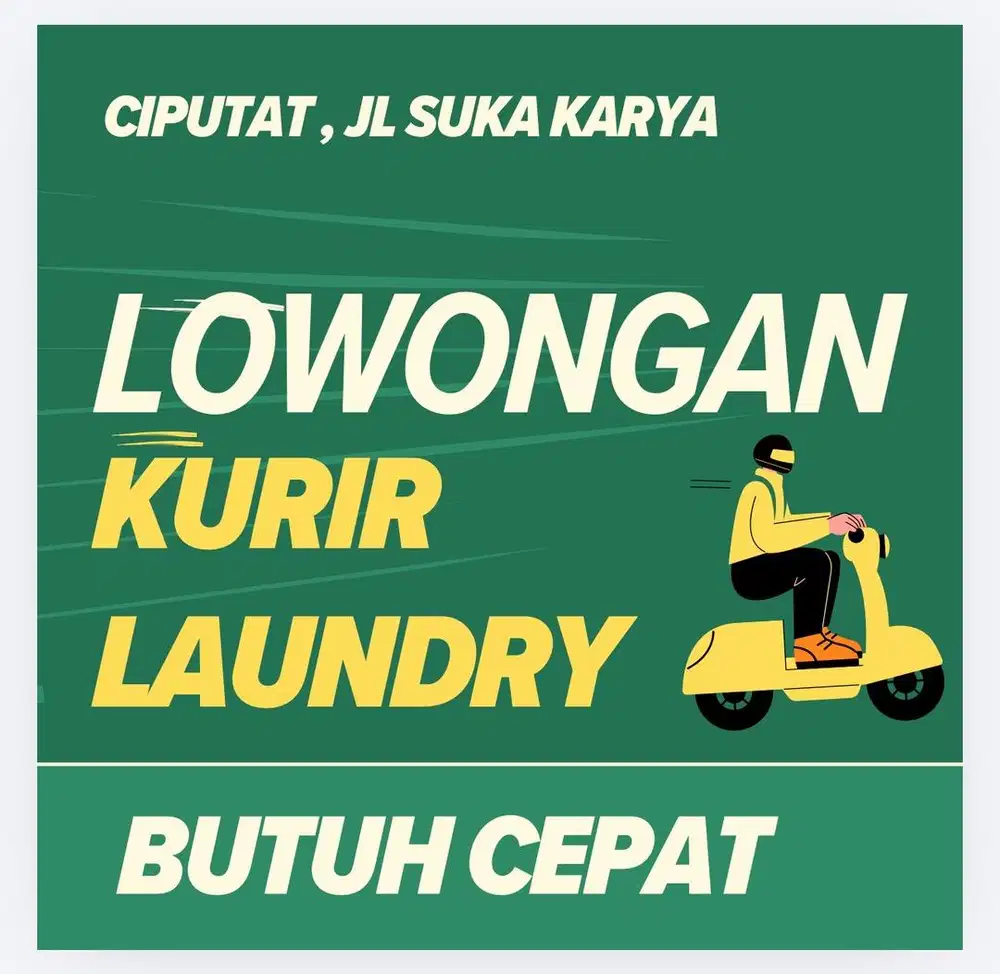 LOWONGAN KURIR LAUNDRY
