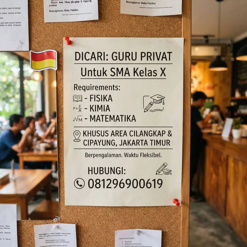 dicari guru les privat muslimah cilangkap
