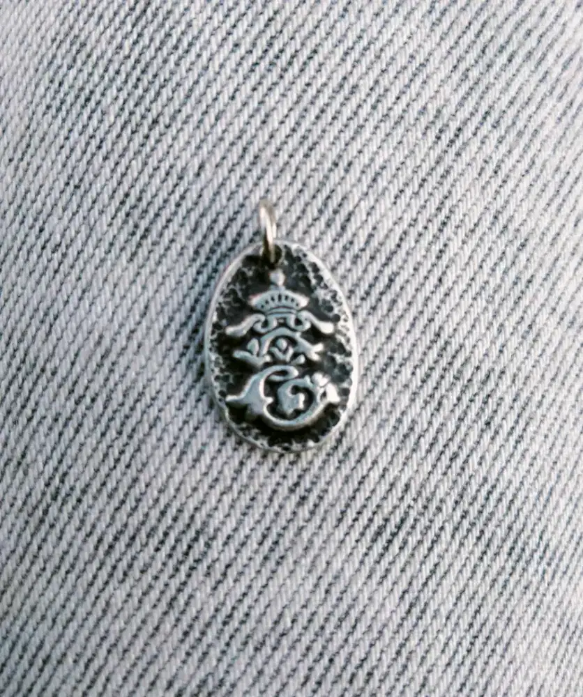 Bandul silver Bali ukiran simbol Omkara