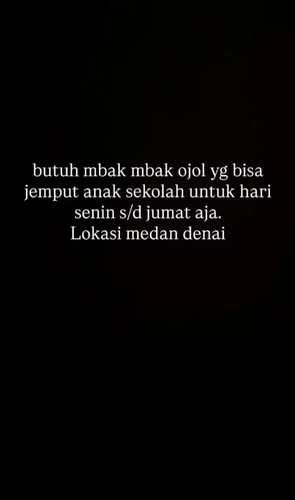Butuh jasa mbak mbak ojol