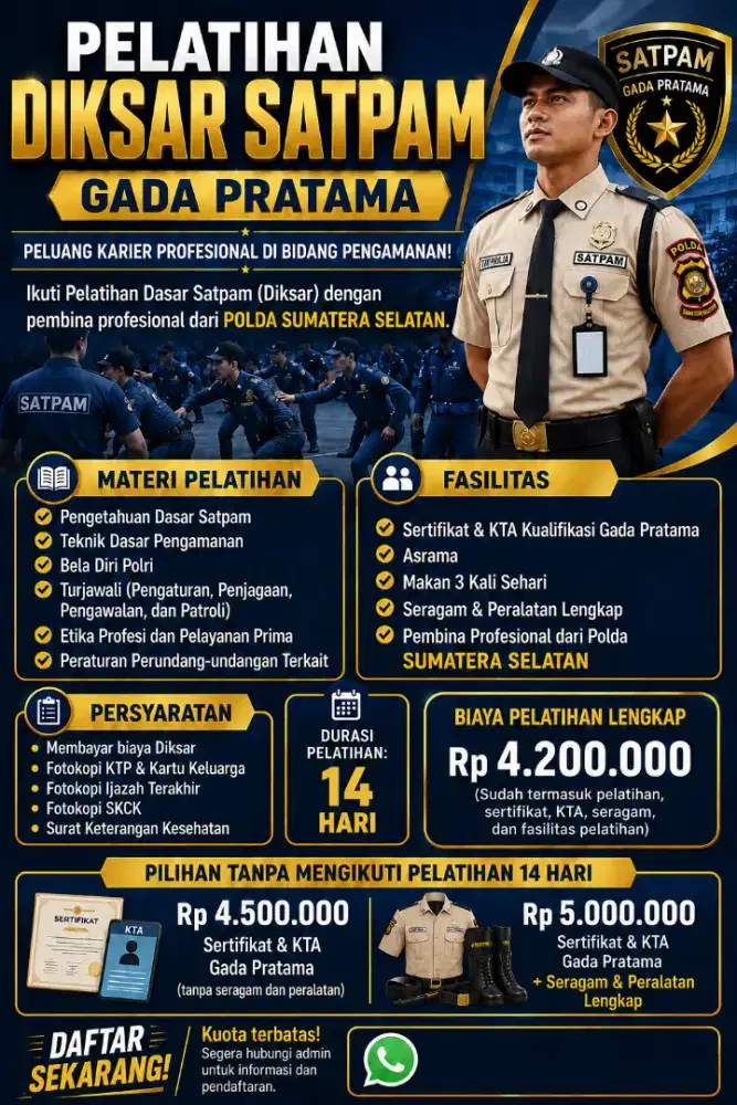 pelatihan diksar satpam gada pratama