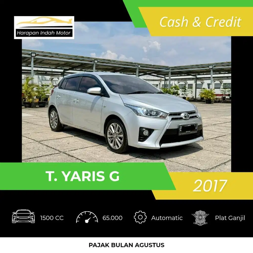 Toyota Yaris G Matic 2017 Low KM 65RB Antik