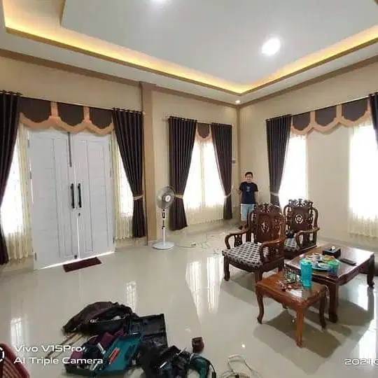 Termewah Tirai Gorden Jendela Gordyn Mewah Hordeng Model Terbaru Murah