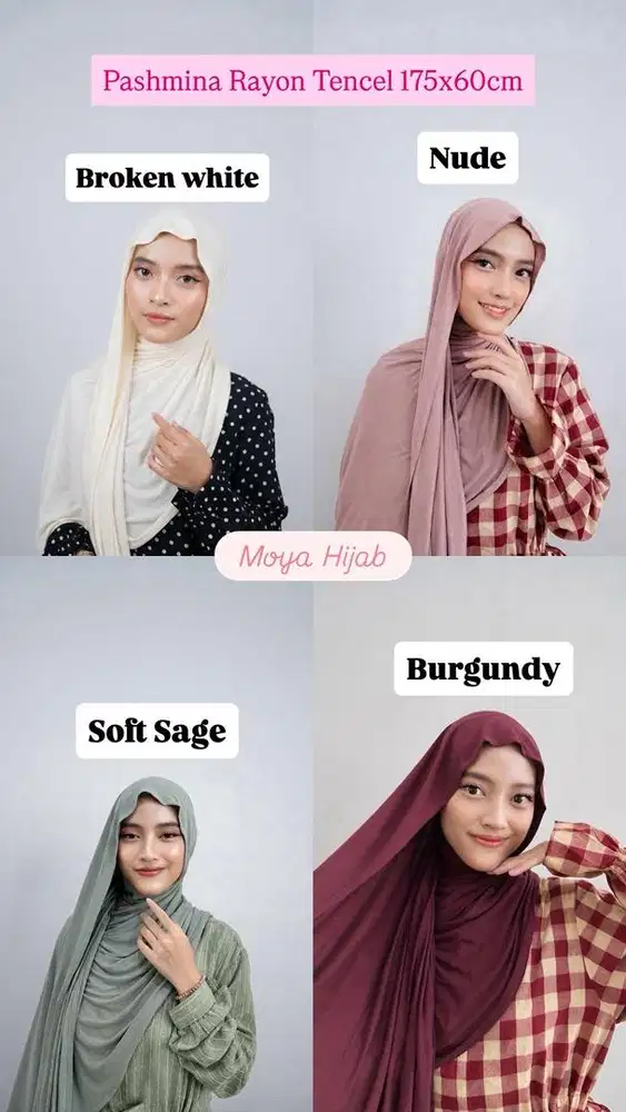 Pashmina Rayon Tencel 175x60cm
