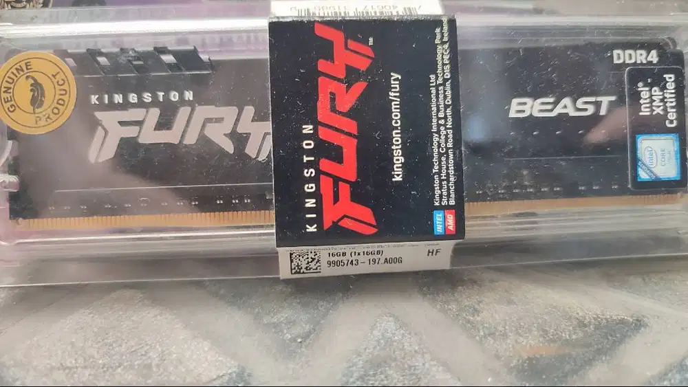 RAM PC Desktop Kingston FURY Beast DDR4 16GB 3200MHz PC4-25600 - Baru