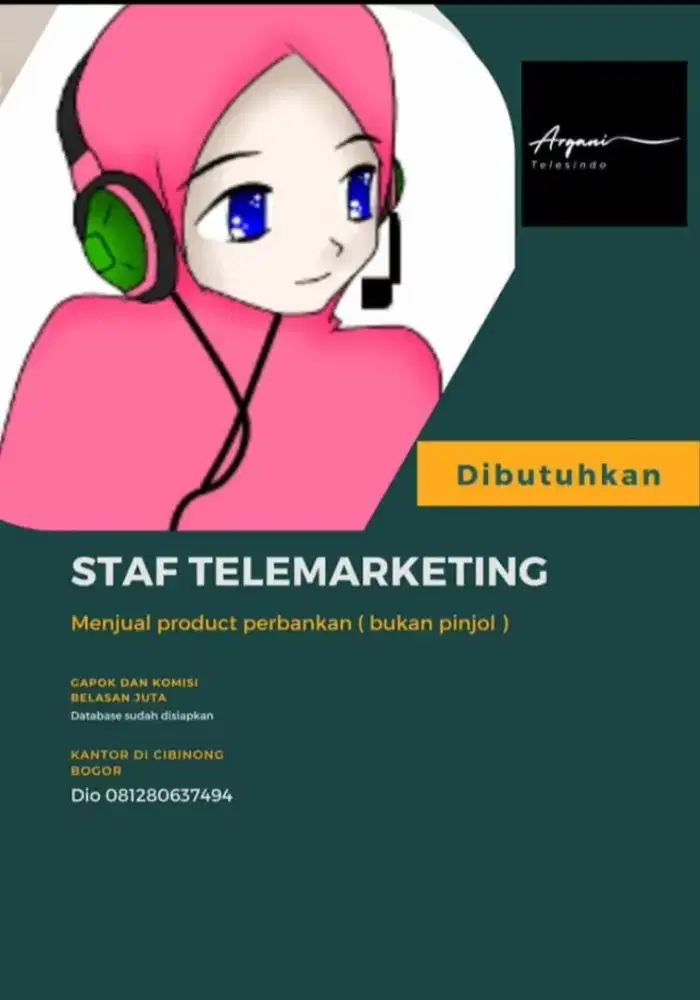 LOKER TELEMARKETING PERBANKAN
 ( BUKAN PIALANG )