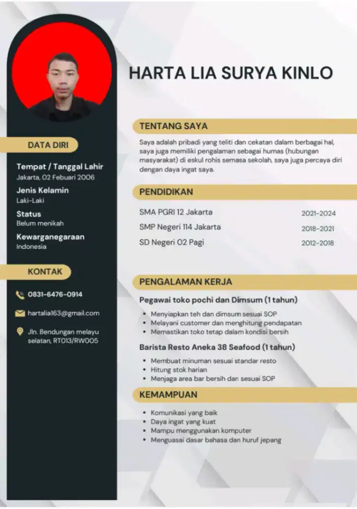 SAYA BUTUH PEKERJAAN GAJI HARIAN