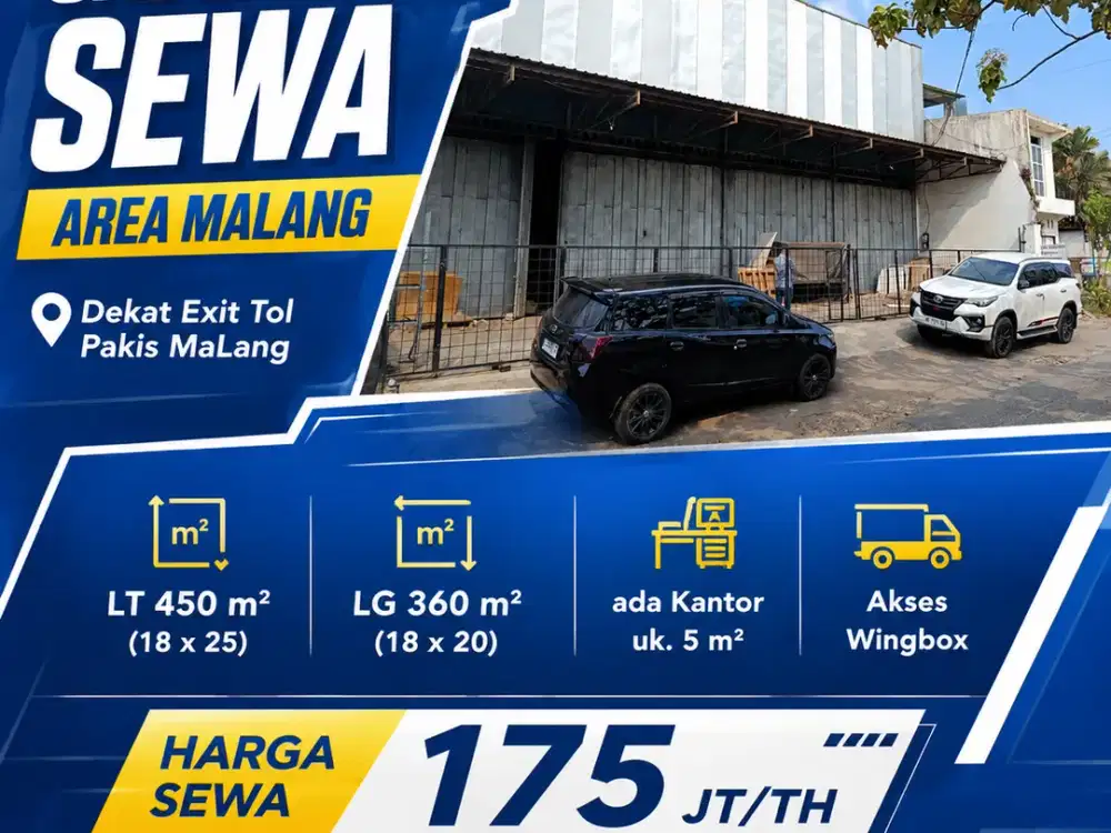 GUDANG DISEWAKAN DI PAKIS MALANG