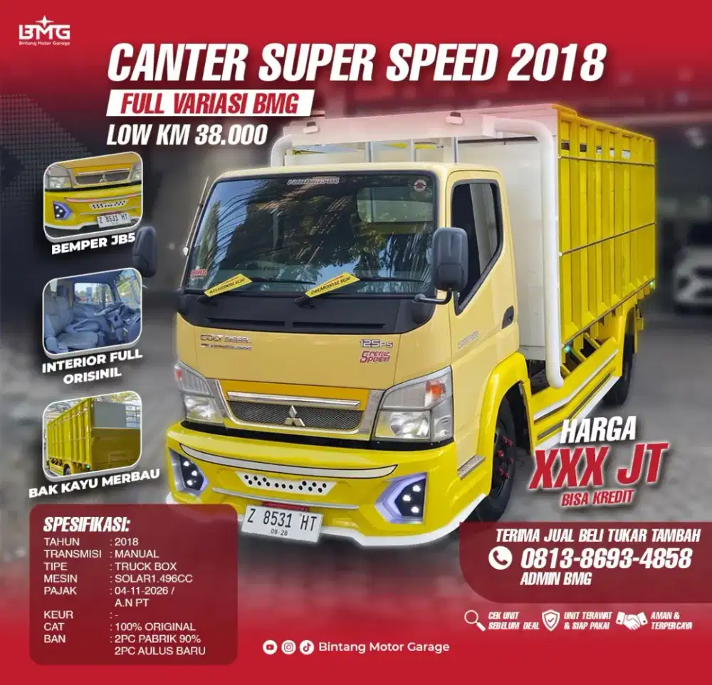 Truck Bak Kayu Canter FE74 Super Speed 125PS 2018