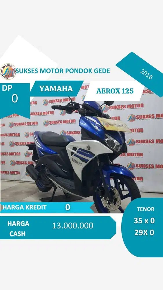 YANAHA AEROX 125 TAHUN 2016 CASH ONLY 13JUTAAN