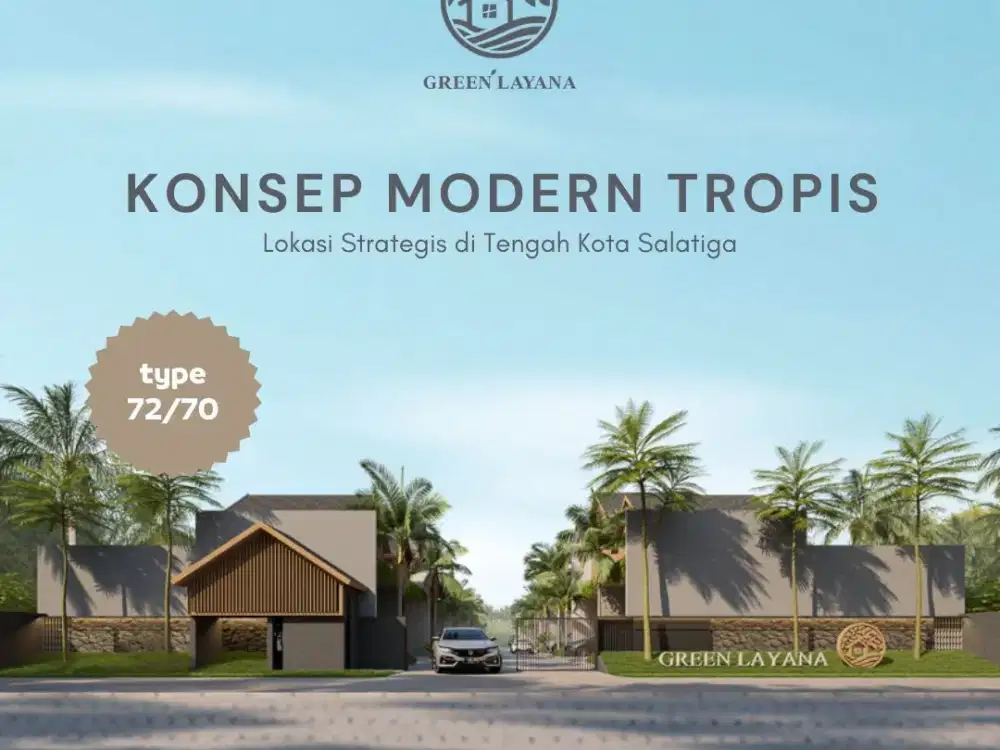 Hunian Modern 2 Lantai dengan Konsep Tropis di Perumahan Green Layana