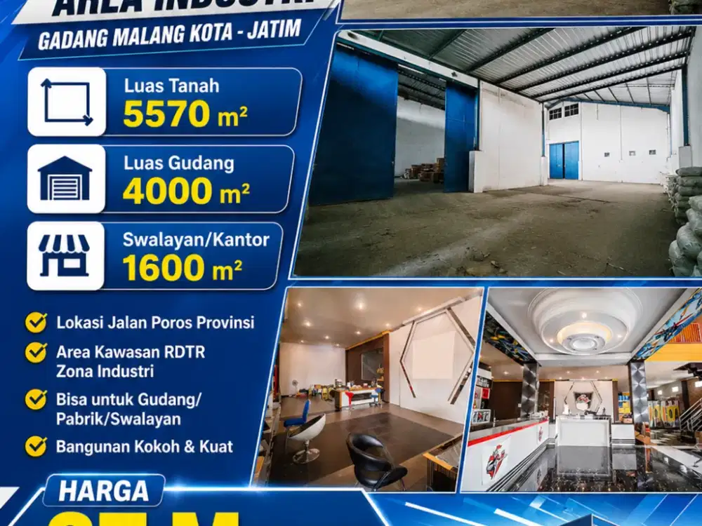 GUDANG JUAL MALANG KOTA GADANG AREA INDUSTRI