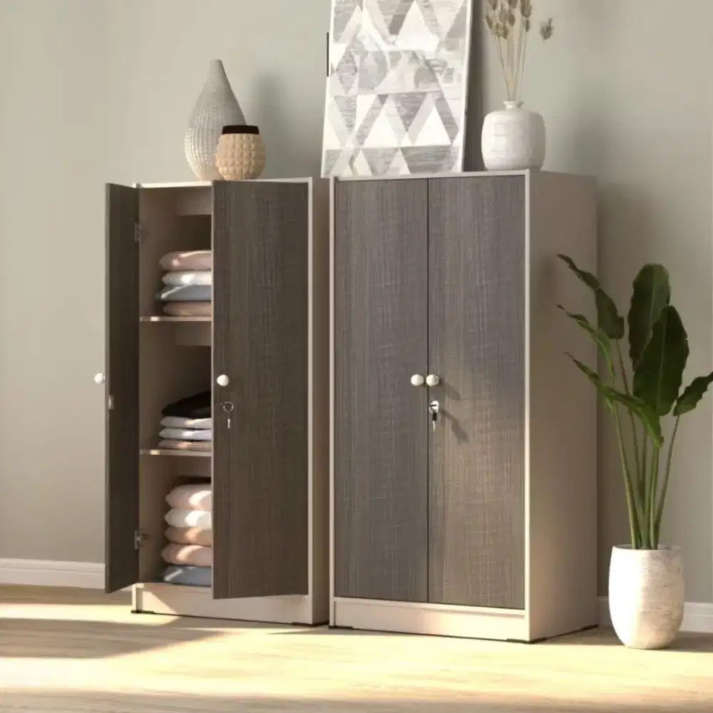 Lemari Anak 2Pintu Full Rak