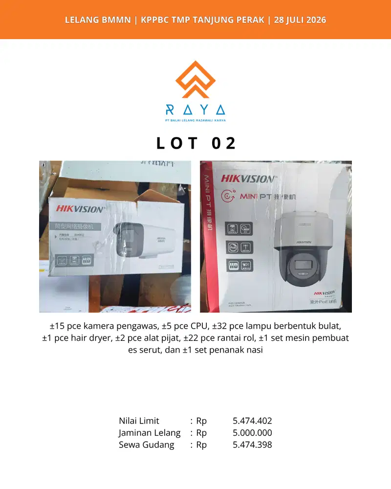 KAMERA PENGAWAS, CPU, LAMPU BENTUK BULAT, HAIR DRYER, ALAT PIJAT DLL