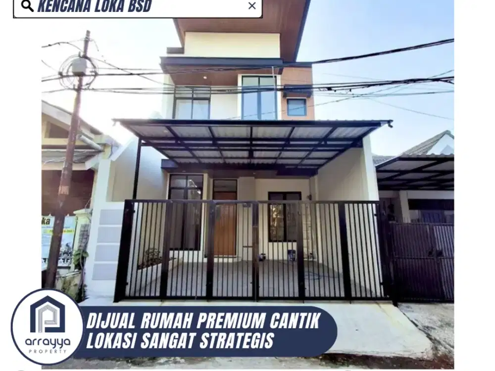 DIJUAL RUMAH CANTIK 2 LANTAI LINGKUNGAN ASRI DI KENCANA LOKA (MRB51)