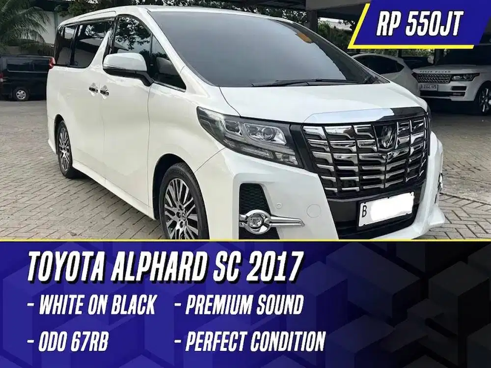 Toyota Alphard SC Premium Sound 2017 White on Black Putih GSC PS