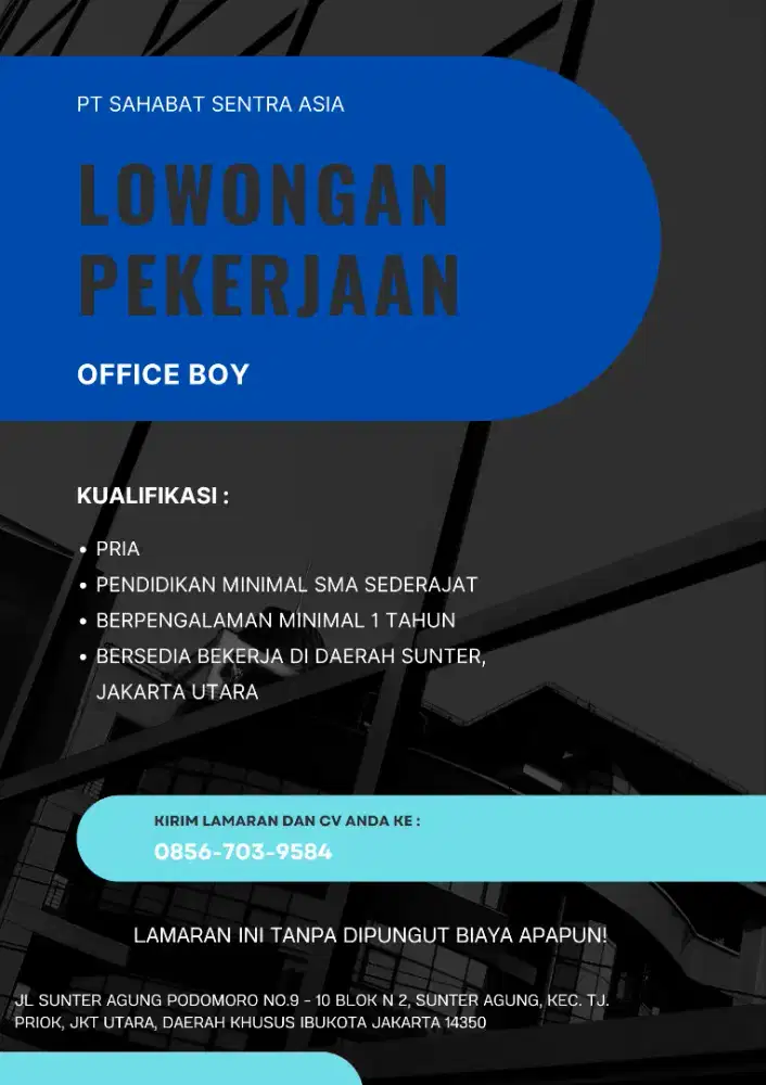Lowongan Pekerjaan Office Boy