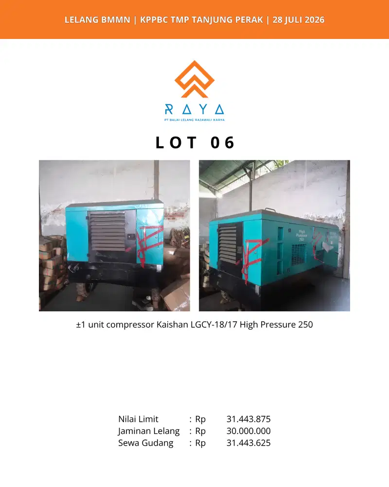 COMPRESSOR KAISHAN LGCY-18/17 HIGH PRESSURE 250