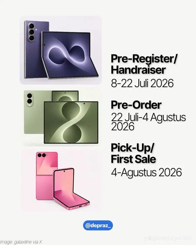BURUAN IKUT PO SAMSUNG Z FOLD 8 & FLIP 8 , SYARAT HANYA KTP