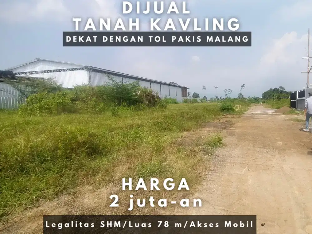 Untuk Dibangun Rumah Tanah Malang SHM Ready 3 Menit Gerbang Tol Pakis Malang