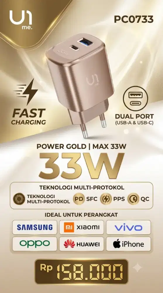 ADAPTOR CHARGER U1ME POWER GOLD PC0733