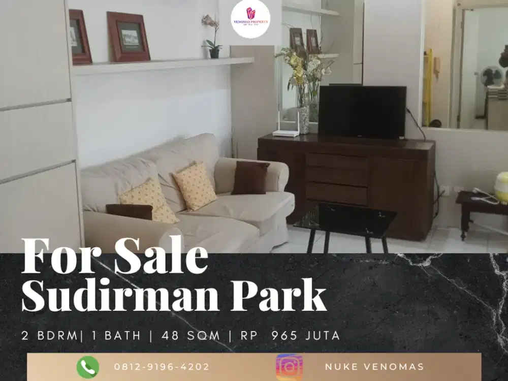 Dijual Apartement Sudirman Park 2BR Full Furnished View Selatan