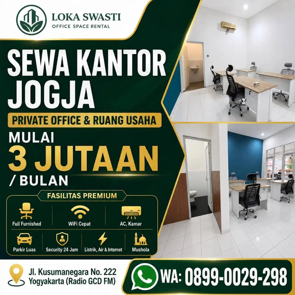 Disewakan Office Space Loka Swasti - Private Office & Meeting