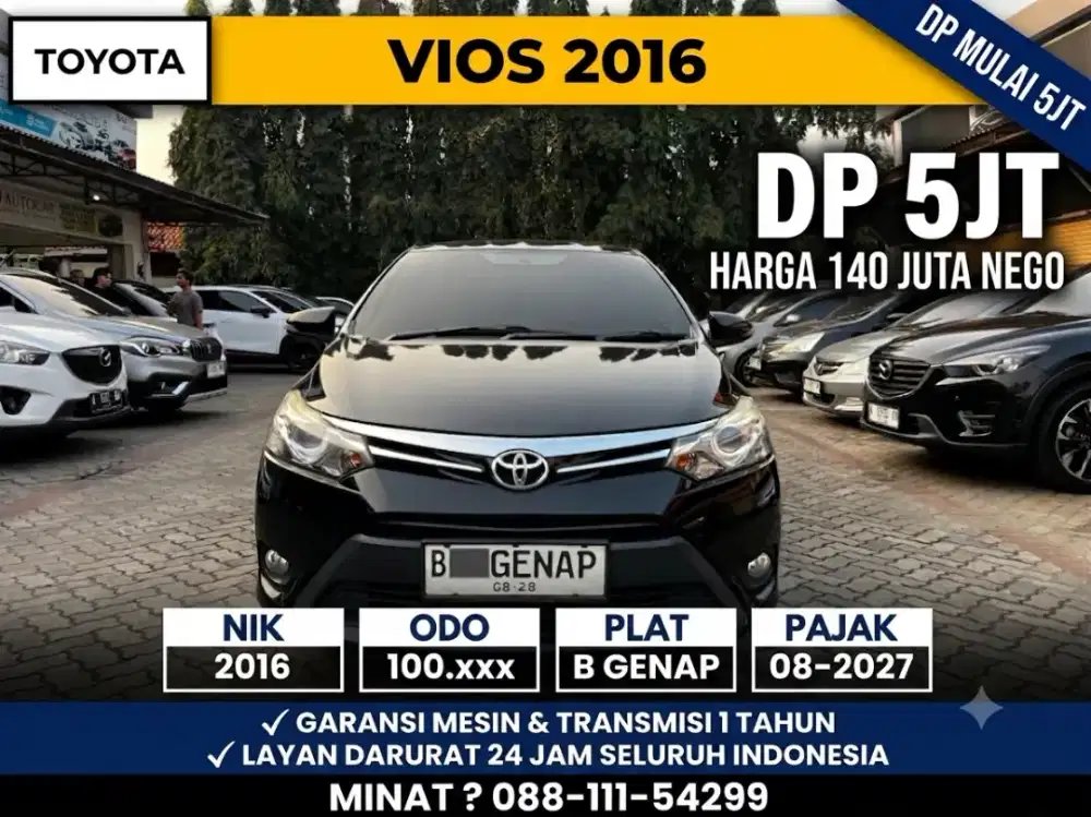 DP PROMO 5JT VIOS G MATIC 2016 FACELIFT BLACK EDITION