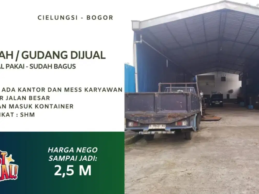 Gudang Tanah Dijual Cileungsi Bogor