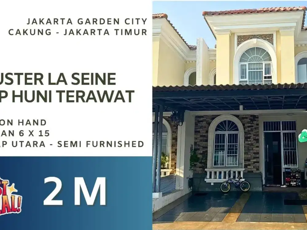 Rumah Dijual Cluster La Seine Jakarta Garden City