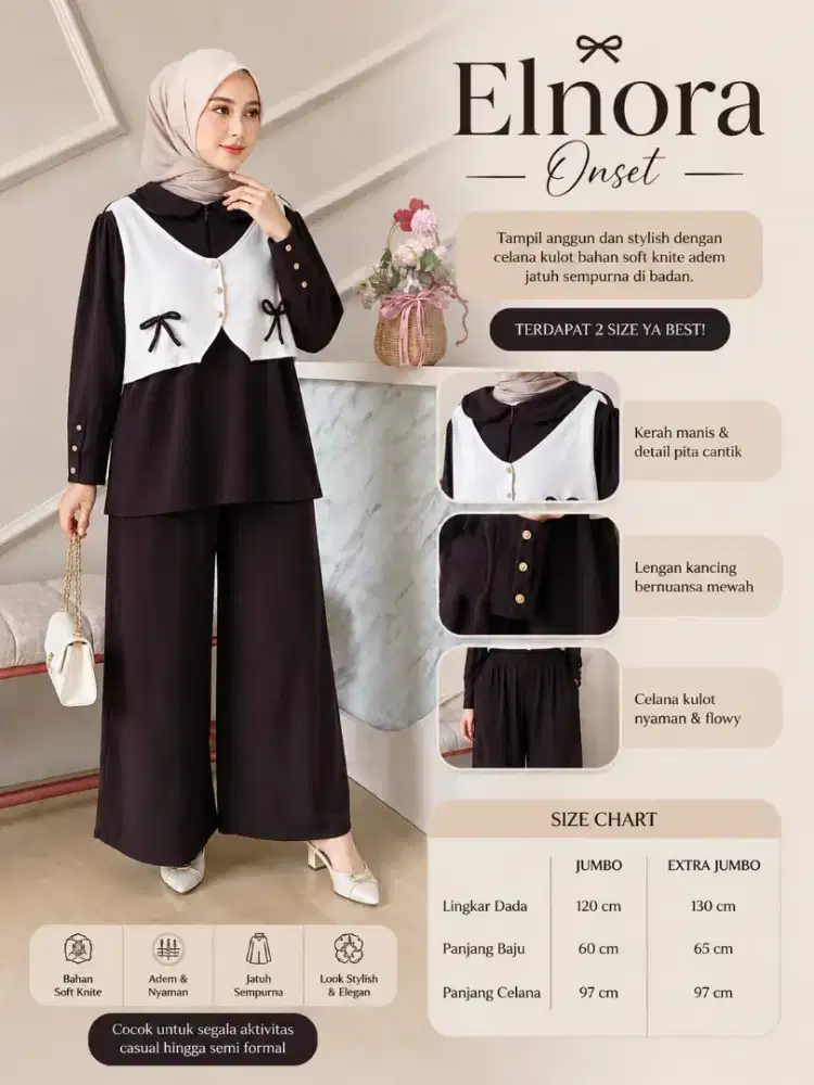 DI JUAL ELNORA ONSET MASIH BARU DARI SHOPEE BELUM PERNAH DI PAKAI