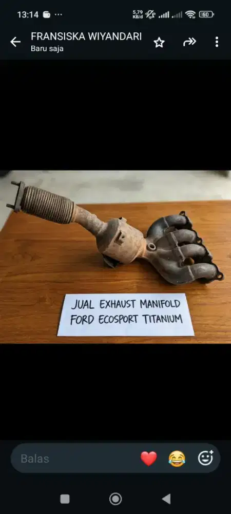 Jual exhaust manifold Ford Ecosport titanium